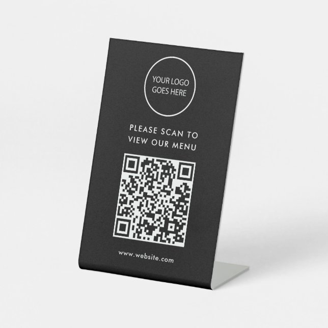 QR-Code für Minimalistisches Schwarzes Logo - Kont Sockelschild (Vorderseite)