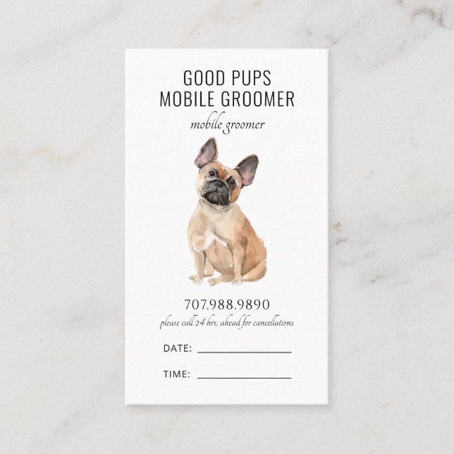 QR-Code für mobiles Tier Terminkarte (Vorderseite)