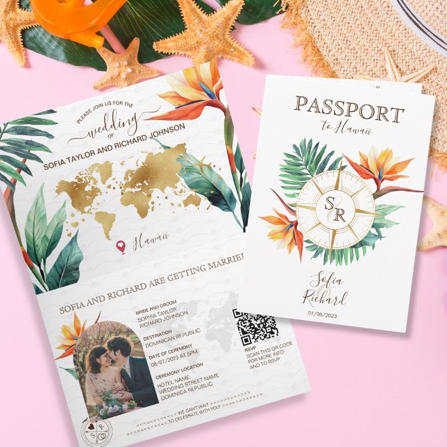 QR-Code für moderne Beach Hochzeit in Urlaubsort Einladung (Von Creator hochgeladen)