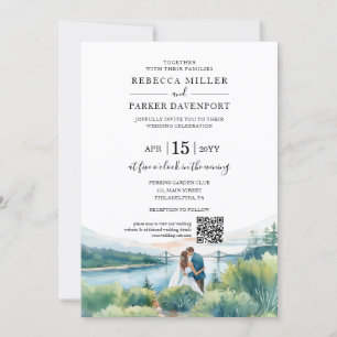 QR-Code für moderne Hochzeiten Einladung