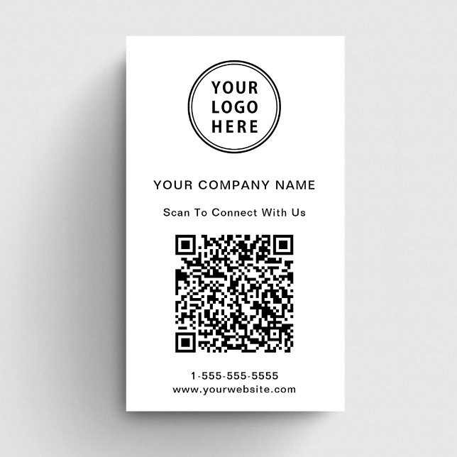 QR-Code für moderne Logos Visitenkarte (Capture attention, make connections, and leave a lasting impression with our modern QR business card)