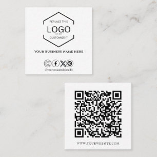 QR-Code für moderne Minimalistische Social Media Quadratische Visitenkarte