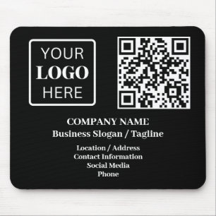 QR-Code für moderne schwarze Unternehmen Mousepad