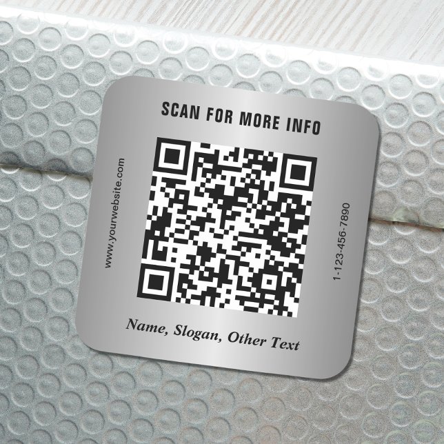 QR-Code für moderne Unternehmen Quadratischer Aufkleber (Von Creator hochgeladen)