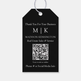 QR-Code für Monogramm oder Add-Logos Geschenkanhänger