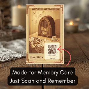 QR-Code für Musik der 1940er Jahre für Besuche im Postkarte