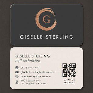 QR-Code für Nageldesigner  Visitenkarte