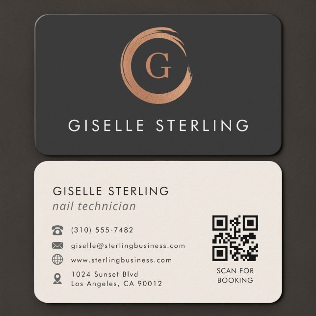 QR-Code für Nageldesigner  Visitenkarte (Von Creator hochgeladen)