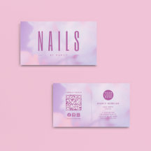 QR-Code für Nail Artist und Lila Logos