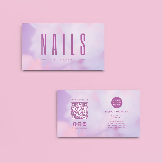 QR-Code für Nail Artist und Lila Logos Visitenkarte (Von Creator hochgeladen)