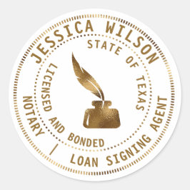 QR-Code für Notare Public Loan Signature Agent Fly Runder Aufkleber