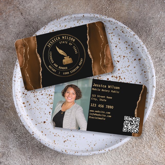 QR-Code für öffentliche Mobilfunk-Signaturen Visitenkarte (notary stamp)