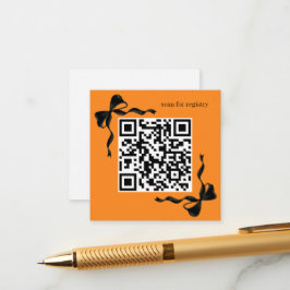 QR-Code für Orange und Schwarze Bows Begleitkarte