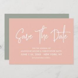 QR-Code für Pastelpfirsich und Tonkalligraphie Save The Date