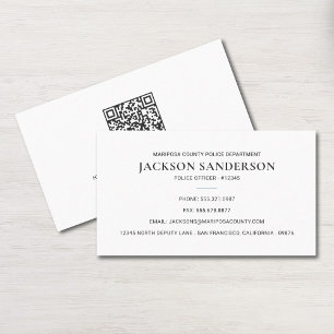 QR-Code für Polizeibehörde, Gesetzeshüter Visitenkarte