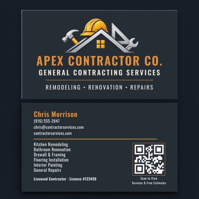 QR-Code für professionelle Bauunternehmer Visitenkarte (Von Creator hochgeladen)