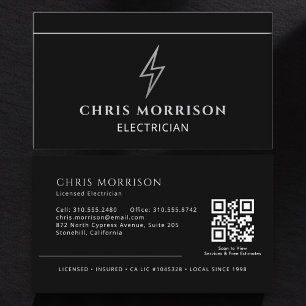 QR-Code für professionelle Elektriker Visitenkarte