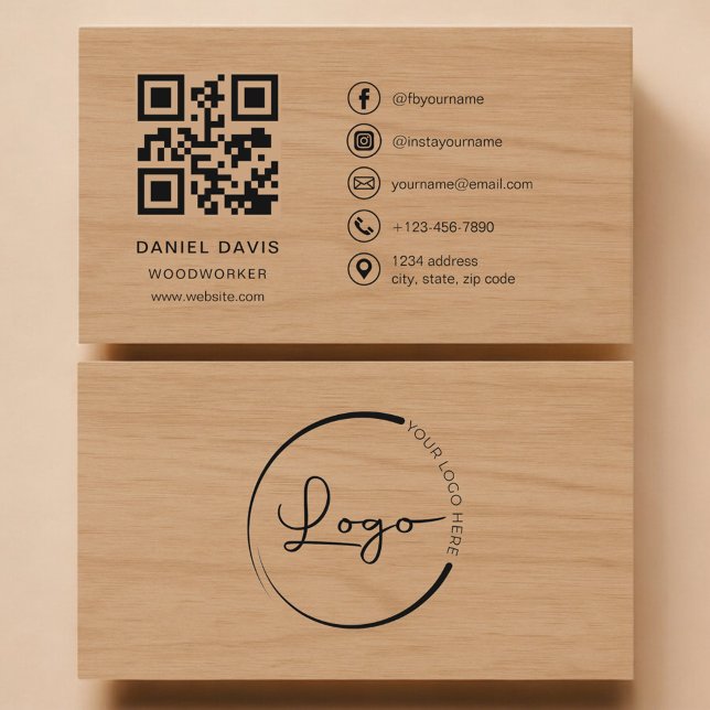 QR-Code für professionelle Holzarbeiter Visitenkarte (Von Creator hochgeladen)