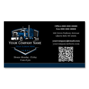 QR-Code für professionelle LKW-Transportunternehme Magnetische Visitenkarte