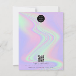 QR-Code für Rainbow Holographic Business-Logo Mitteilungskarte