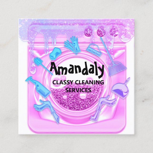 QR-Code für ReinigungsHouse Office Services Quadratische Visitenkarte (Vorderseite)