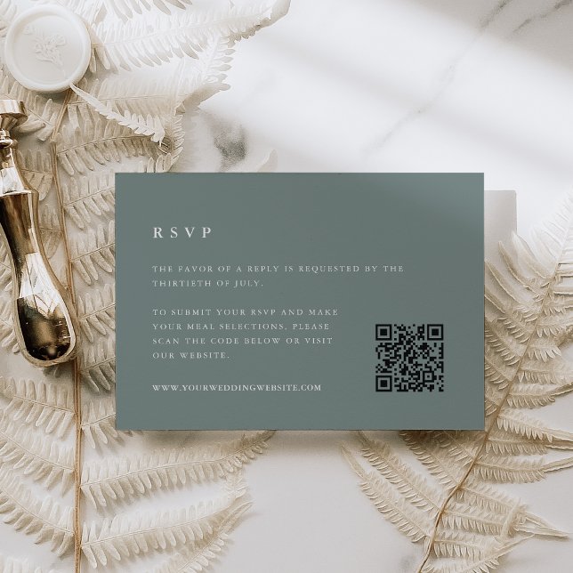 QR-Code für Sage Green Wedding RSVP Karte (Von Creator hochgeladen)