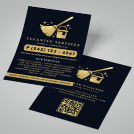 QR-Code für Säuberungsleistungen von Schiffen und Flyer