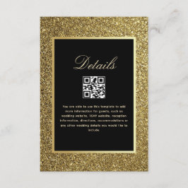 QR-Code für Schwarz-Gold-Hochzeiten Begleitkarte
