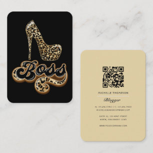 QR-Code für Schwarz und Gold-Leopard-Boss Visitenkarte