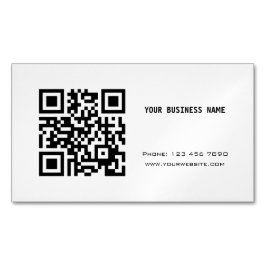 QR-Code für Schwarz und Weiß Magnetische Visitenkarte