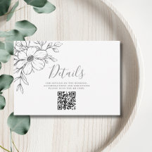 QR-Code für Schwarze Flöten - Detail Hochzeitenkar