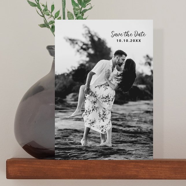 QR-Code für Schwarzweißfoto-Vorlage Save the Date (Von Creator hochgeladen)