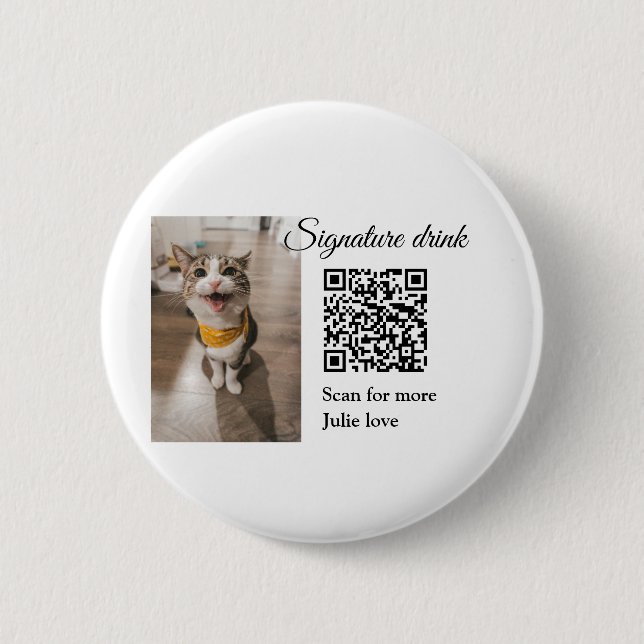 QR-Code für Signatur-Getränk hinzufügen Name des F Button (Vorderseite)