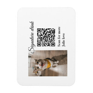 QR-Code für Signatur-Getränk hinzufügen Name des F Magnet