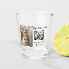 QR-Code für Signatur-Getränk hinzufügen Name des F Schnapsglas