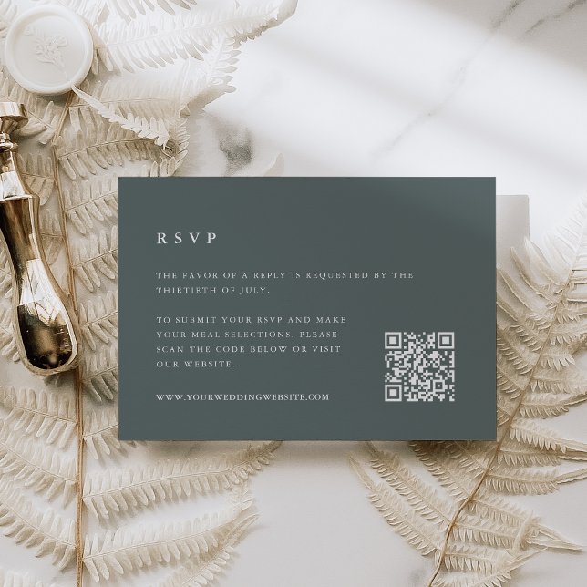 QR-Code für Slate Grey Wedding QR RSVP Karte (Von Creator hochgeladen)