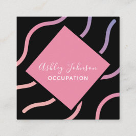 QR-Code für Social Media-Add-Logos Quadratische Visitenkarte