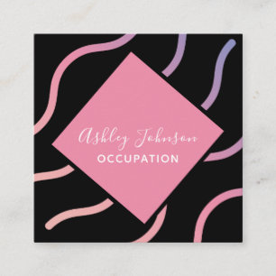 QR-Code für Social Media-Add-Logos Quadratische Visitenkarte