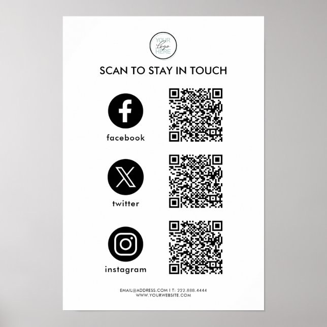 QR-Code für Social Media Poster (Vorne)