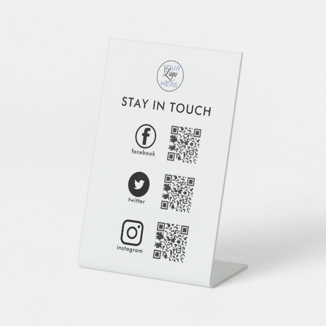 QR-Code für Social Media Sockelschild (Vorderseite)