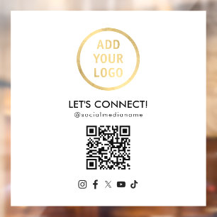QR-Code für soziale Medien Hinzufügen eines Logos Fensteraufkleber