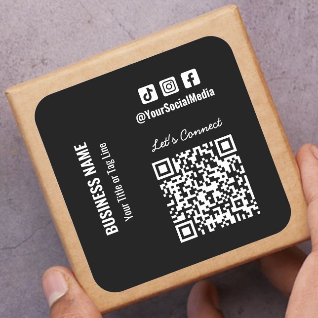QR-Code für soziale Medien Quadratischer Aufkleber (Von Creator hochgeladen)