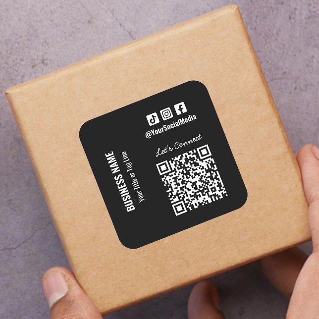 QR-Code für soziale Medien Quadratischer Aufkleber (Von Creator hochgeladen)