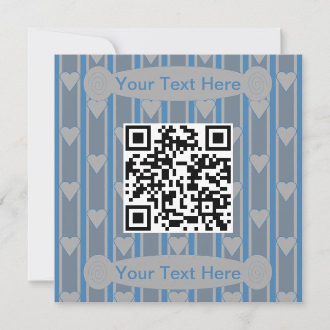 QR-Code für Spaß und Extravagantes Herz Einladung (Vorderseite)