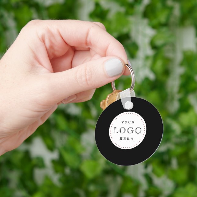 QR-Code für Unternehmen, beidseitig Schlüsselanhänger (Hand)