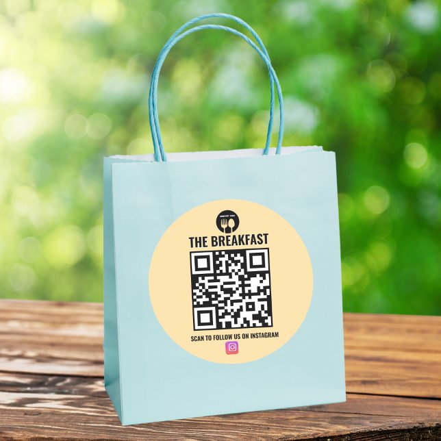 QR-Code für Unternehmen, die modern sind Runder Aufkleber (Von Creator hochgeladen)