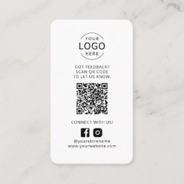 QR-Code für Unternehmen Feedback zu Social Media Visitenkarte
