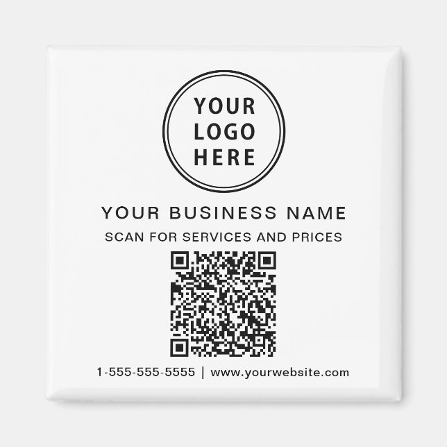 QR-Code für Unternehmen Magnet (Vorne)