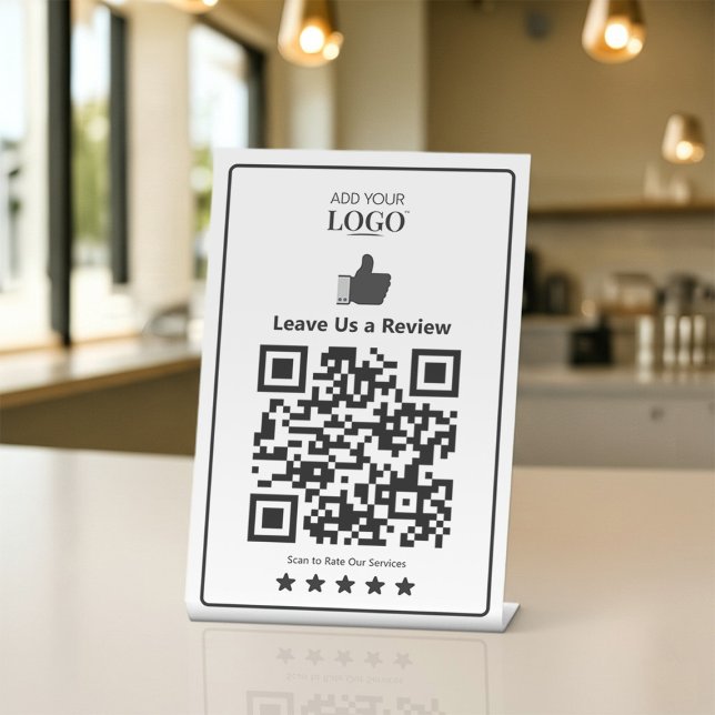 QR-Code für Unternehmen Modernes Minimalistisches  Sockelschild (Von Creator hochgeladen)