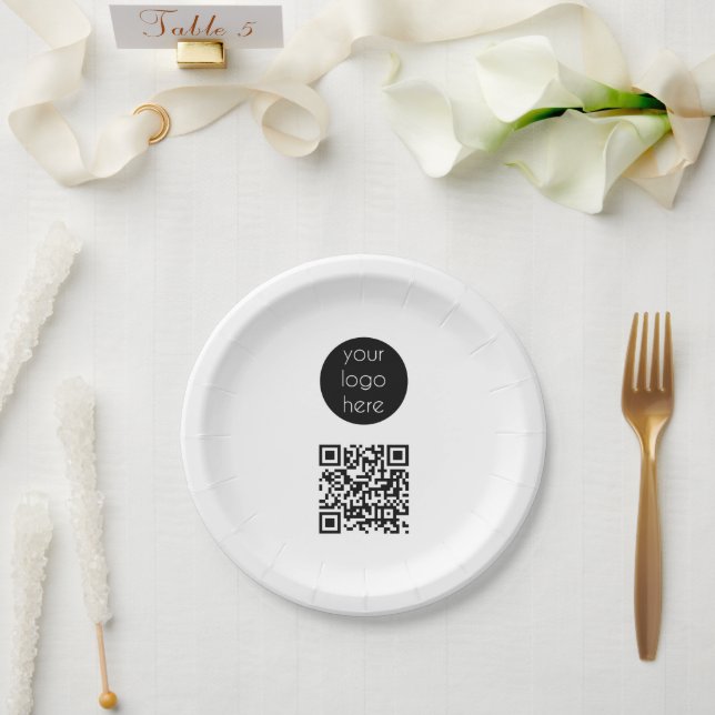 QR-Code für Unternehmen Pappteller (Hochzeit)